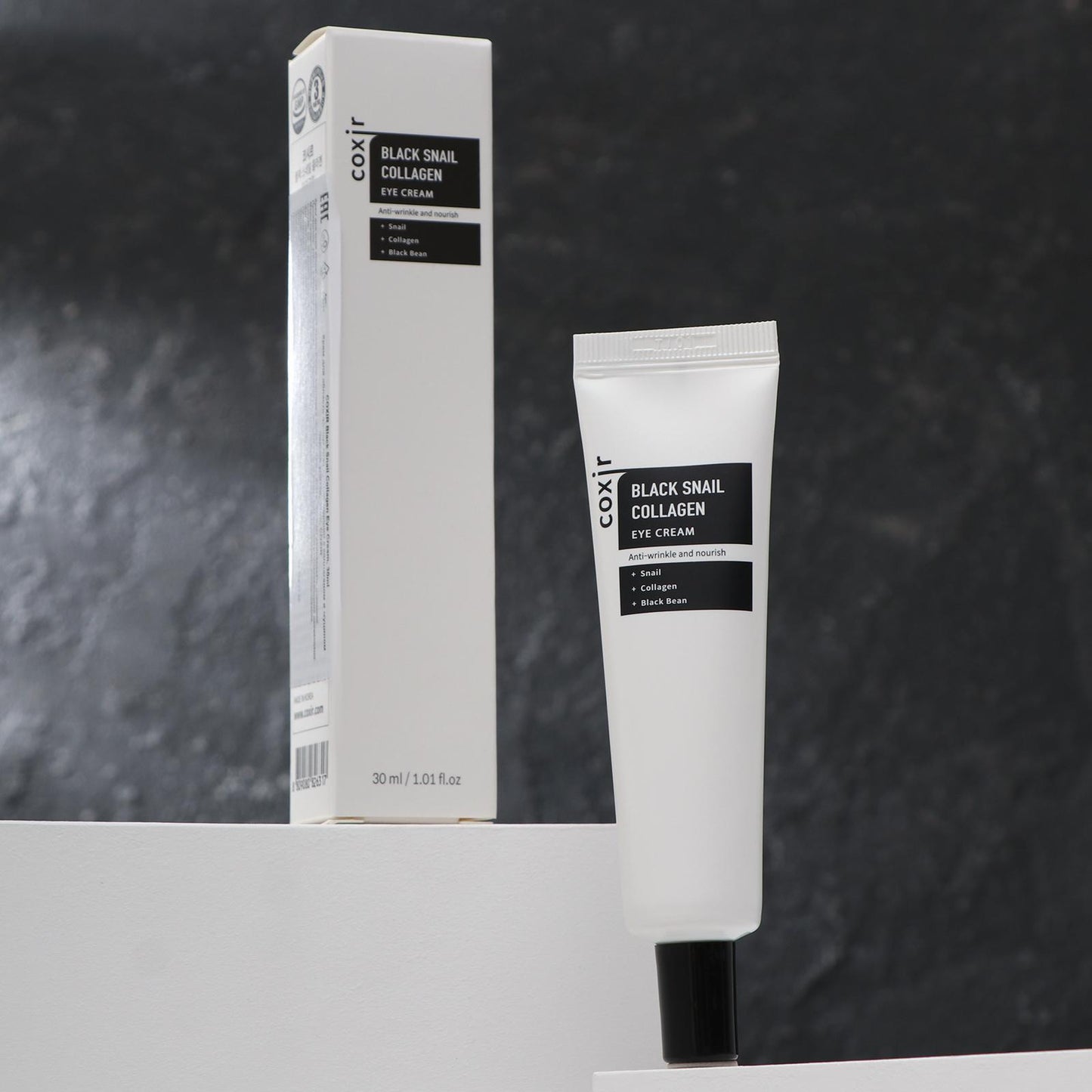 Coxir Антивозрастной крем для век Black Snail Collagen, 30 мл