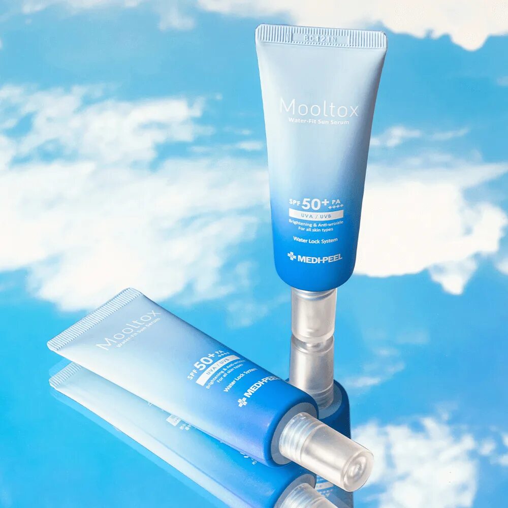 MEDIPEEL Солнцезащитный крем для лица Mooltox Hyaluronic Acid Air Fit SPF50+ PA++++, 50 г
