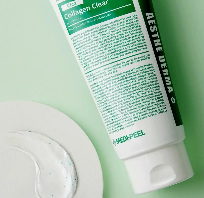 MEDIPEEL Пенка для умывания для лица Cica Collagen Clear, 300 мл