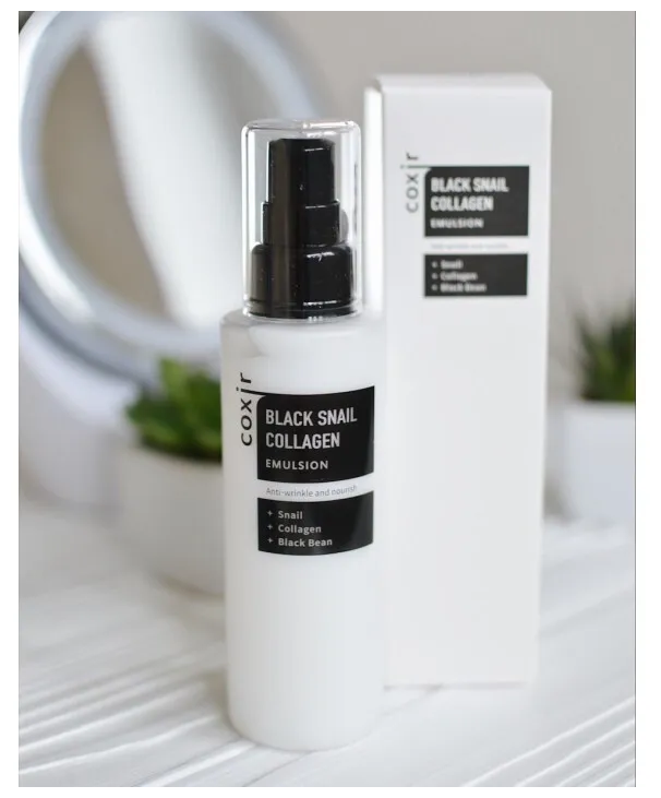 Coxir Антивозрастная эмульсия для лица Black Snail Collagen, 100 мл