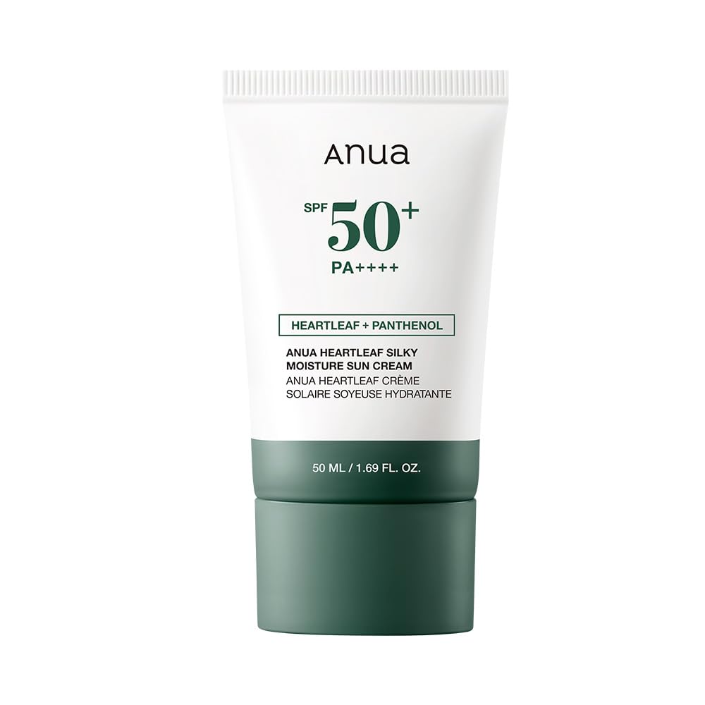Успокаивающий солнцезащитный крем с хауттюйнией Anua Heartleaf Silky Moisture Sun Cream SPF50+PA++++, 50 мл