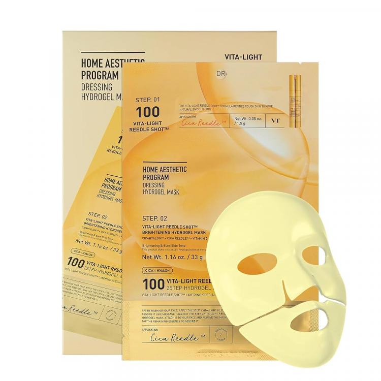 VT COSMETICS Осветляющая гидрогелевая маска Vita-Light Reedle Shot 100 2 Step, 1 шт