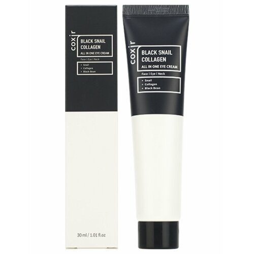 Coxir Крем для кожи вокруг глаз Black Snail Collagen All In One, 30 мл