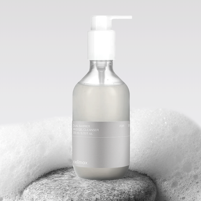 Гель-пенка для умывания с комплексом церамидов Celimax Dual Barrier Mild Gel Cleanser, 200 мл