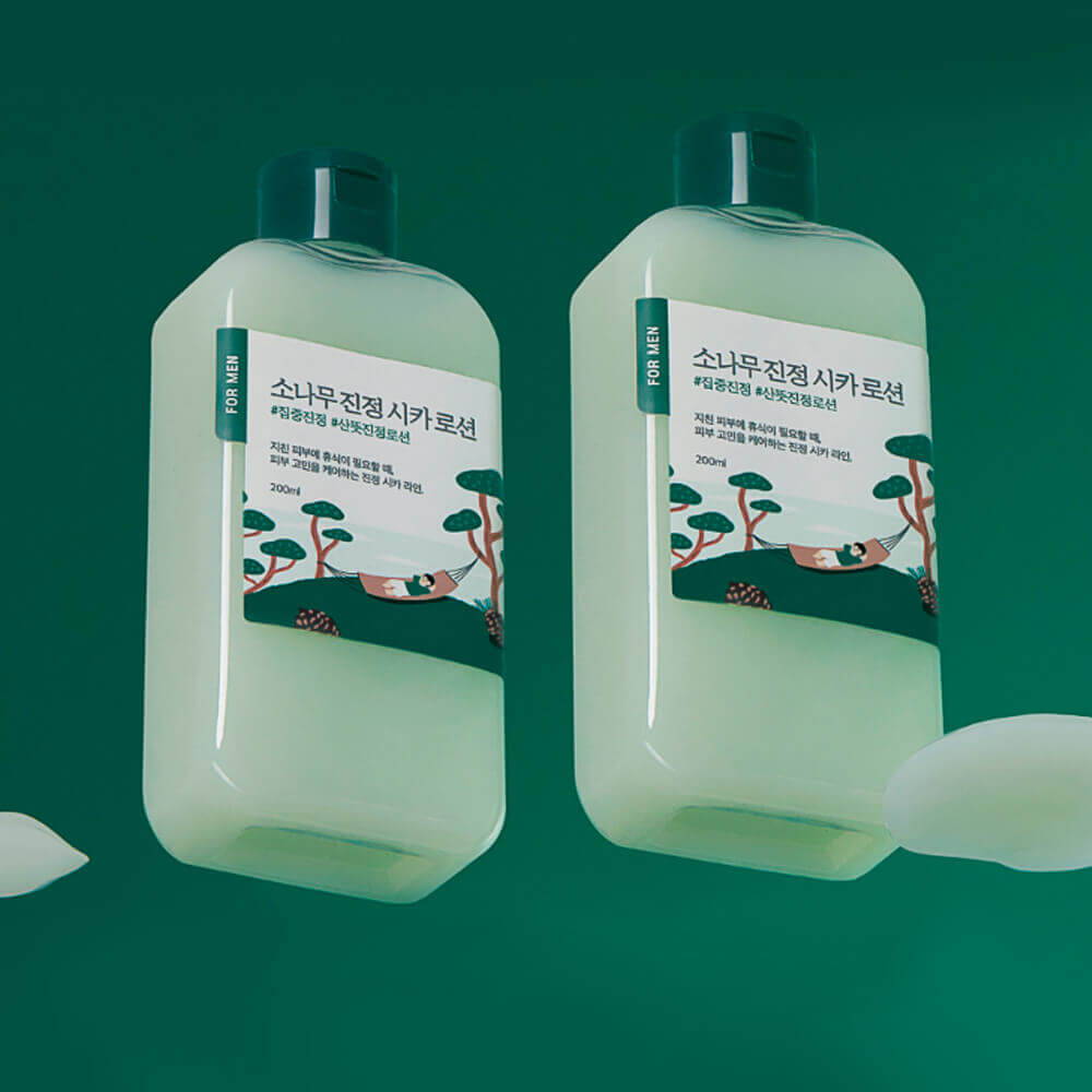 ROUND LAB Мужской тонер For Men Pine Calming Cica, 200 мл