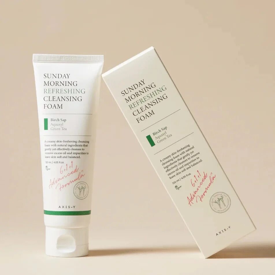 Увлажняющая пенка для умывания AXIS-Y Sunday Morning Refreshing Cleansing Foam, 120 мл
