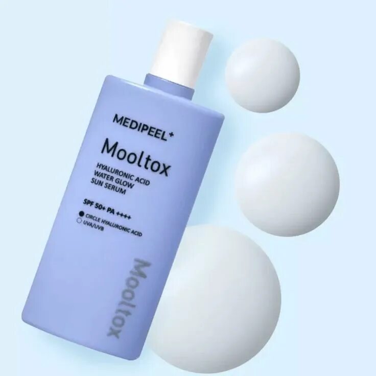 MEDIPEEL Солнцезащитная сыворотка для лица Mooltox Hyaluronic Acid Water Glow SPF50+ PA++++, 52 мл