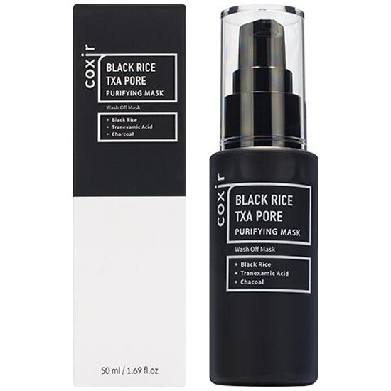 Coxir Маска для очищения кожи Black Rice TXA Pore, 50 мл