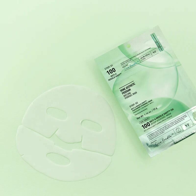 VT COSMETICS Омолаживающая гидрогелевая маска Reti-A Reedle Shot 100 2 Step, 1 шт