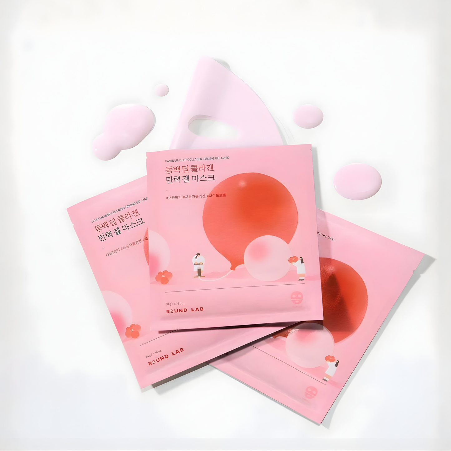 ROUND LAB Укрепляющая гидрогелевая маска Camellia Deep Collagen, 1 шт