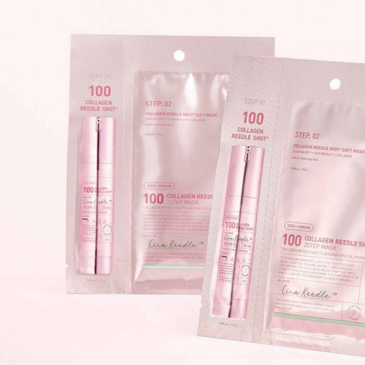 VT COSMETICS Двухфазная маска для лица Collagen Reedle Shot 100 2Step, 1 шт